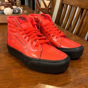 Vans David Bowie Ziggy Stardust SK8 Hi Platform 2 shoes Mens 5 Womens 6.5 + Hat